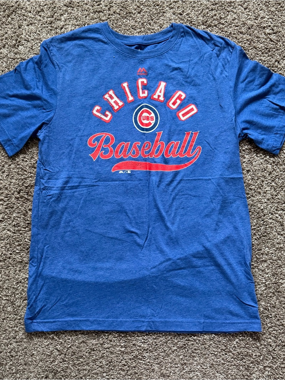 Majestic Chicago Cubs Baseball Graphic T Shirt Size L